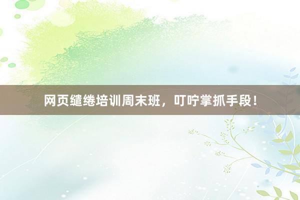 网页缱绻培训周末班，叮咛掌抓手段！